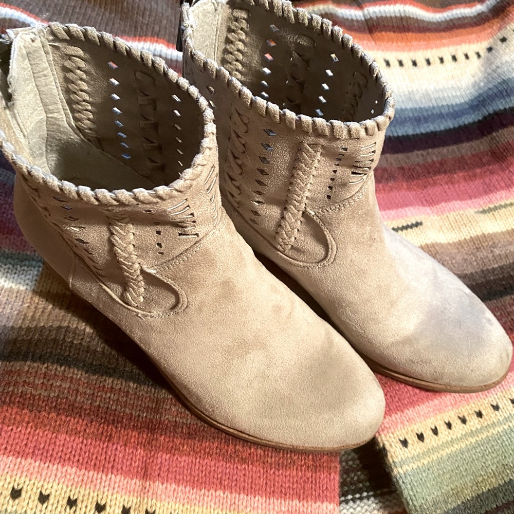 Tan booties
